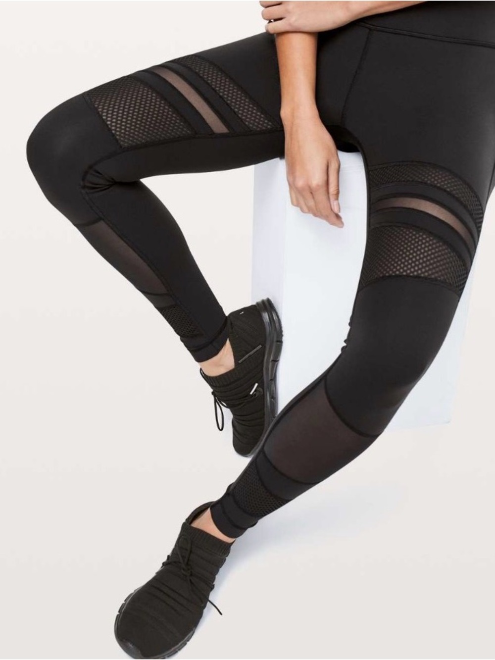 Lululemon Wunder Under High-Rise Tight *Mix & Mesh 28" Black 6